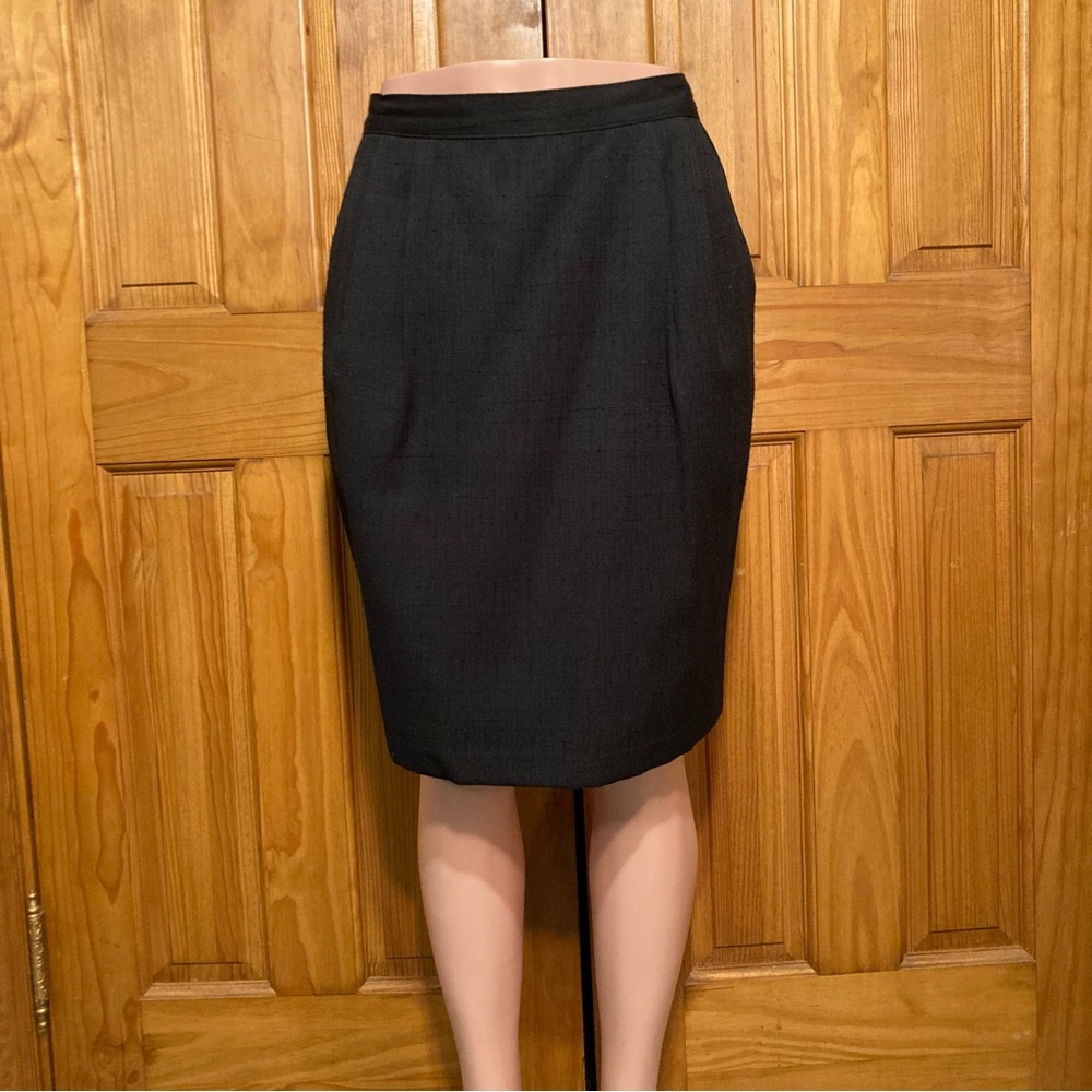 NWOT Sag Harbor Vintage 80s 90s Lined Career Skirt Midi Black Size 12P